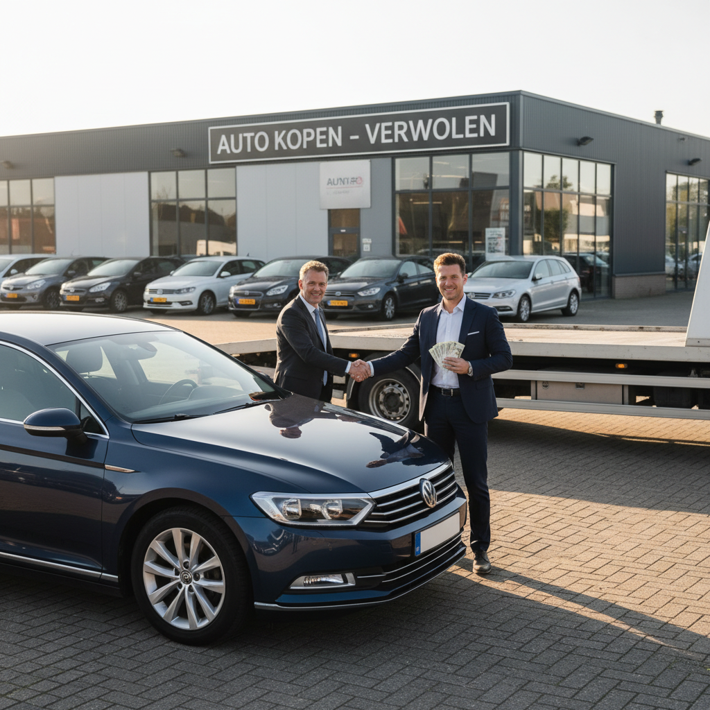 Realistische foto passend bij Snel en voordelig uw wagen verkopen aan een auto opkoper voor website 