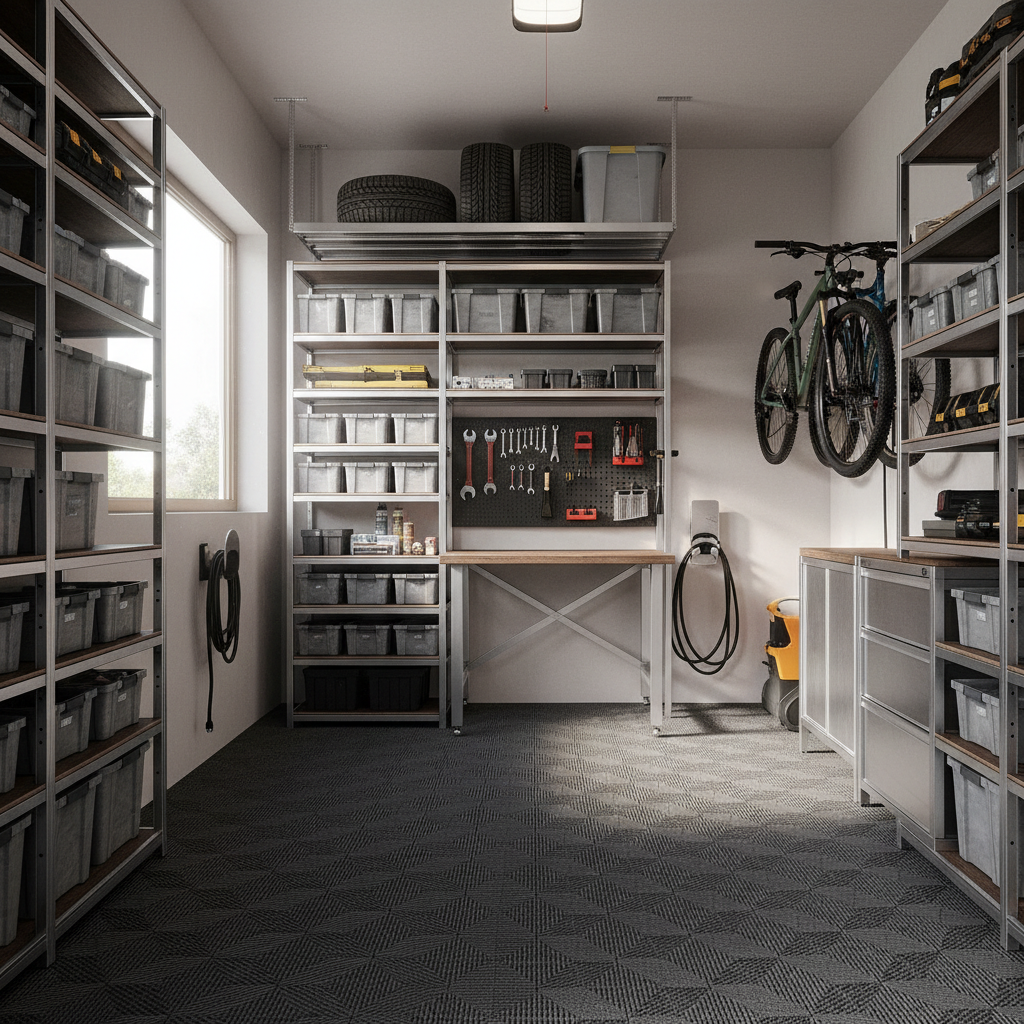 Realistische foto passend bij Totale garage inrichting: efficiënt gebruik van elke vierkante meter 